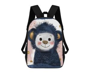 sinyumoney Joyful Baby Monkey Artwork Zaino Scolastico Per Bambini, Zaino Casual Da Viaggio Per Ragazzi E Ragazze, Zaino Da Giorno Di Grande Capacità 17inch