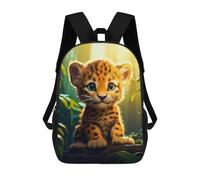 sinyumoney Jungle Leopard Cub -2 Zaino, Borsa Scolastica Stampata in 3D, Borsa Per Il Pranzo Scolastico, Zaino Da Viaggio, Zaino Per Amici, Zaino Scolastico Per Ragazze E Ragazzi 17inch