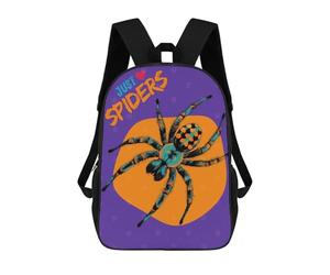 sinyumoney Just Love Spiders Graphic Art Arachnid Art Zaino Scolastico Per Bambini, Zaino Casual Da Viaggio Per Ragazzi E Ragazze, Zaino Da Giorno Di Grande Capacità 17inch