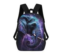 sinyumoney Kangaroo in Space Flowers - Zaino per la scuola, con stampa 3D, per bambini, per la scuola, per bambini, Stile-4, 17"