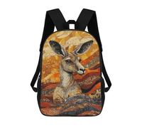 sinyumoney Kangaroo Mosaic Art Zaino Per Bambini, Borsa Scolastica Per Ragazzi E Adolescenti, Regalo, Zaino Da Viaggio, Zaino Scolastico, Borsa Per Libri 17inch