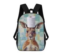 sinyumoney Kangaroo with Toilet Paper Hat Zaino Scolastico Zaino Per Bambini Borsa Scolastica Di Grande Capacità Zaino Per Bambini Per La Scuola Zaino 3D Borsa Per Libri Regali Per Bambini 17inch