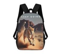 sinyumoney Keep Going Cheetah Speed Zaino, Zaino Per Bambini, Borsa Scolastica Per Studenti, Zaino Per Libri, Borsa Scolastica Stampata in 3D Per Ragazzi E Ragazze 17inch