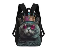sinyumoney King of The Hous Zaino Scolastico Per Bambini, Stampato in 3D, Borsa Scolastica Alla Moda, Borsa Scolastica Casual Per Ragazzi, Studenti Delle Scuole Elementari E Medie 17inch