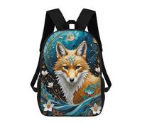 sinyumoney Kitsune Fox KintsugiZaino Scolastico Per Bambini, Zaini Stampati in 3D, Zaini Alla Moda Per La Scuola Elementare E Media Per Ragazzi. 17inch