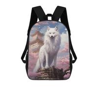 sinyumoney Kitsune Fox Zaino Per Bambini Zaino Scolastico Borsa Scolastica Borsa Scolastica Alla Moda Stampata in 3D Per Ragazzi Studenti Delle Scuole Elementari E Medie 17inch