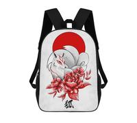 sinyumoney Kitsune Japanese Fox Zaini Casual Per Bambini, Borse Scolastiche Per Ragazzi E Ragazze, Zaini Per Libri, Zaini 17inch