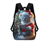 sinyumoney Koala Santa on Toilet Zaini Per Bambini, Zaini Scolastici Personalizzati 3D Per Ragazzi E Ragazze, Zaini Scolastici Grandi, Zaini Casual Da Giorno 17inch