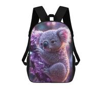 sinyumoney Koala with Purple Crystals Zaino Scolastico Per Bambini, Borsa Scolastica Stampata in 3D Per Ragazzi, Studenti Delle Scuole Elementari E Medie 17inch