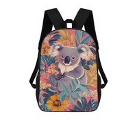 sinyumoney Koala with Tropical Flowers-1 Zaino Scolastico Grande Per Ragazzi - Perfetto Per Viaggi, Lavoro E Uso Quotidiano 17inch