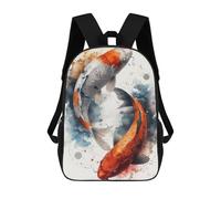 sinyumoney Koi Fish Japanese Zaino Scolastico Alla Moda Per Studenti, Adatto A Ragazzi E Ragazze, Ideale Per Viaggi All'aperto E Attività Ricreative. 17inch
