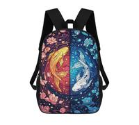 sinyumoney Koi Fish Ying Yang Zaino Impermeabile Da Viaggio, Borsa Per Computer Per Ragazze Adolescenti, Ragazzi, Donne E Uomini 17inch