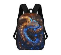 sinyumoney Labrador Retreiver In Armor Zaini Scuola Per Bambini Borsa Scuola Stampa 3D Per Ragazzi Studenti Di Scuola Elementari E College, Cosmic Celestial Snake, 17"