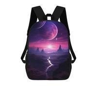 sinyumoney Landscape Alien Planet Zaino Per Bambini, Borsa Scolastica Di Grande Capacità, Zaino Per Studenti, Zaino Per Ragazzi, Ragazze, Adulti, Adolescenti 17inch