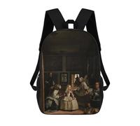 sinyumoney Las Meninas Painting Zaino Per La Scuola Stampato in 3D Borsa Scolastica Per Ragazzi E Ragazze Zaino Per Bambini Zaino Da Viaggio 17inch