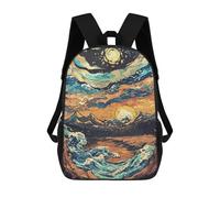 sinyumoney Legend Paint Nature Zaino Scolastico Stampato in 3D Per Bambini, Zaino Scolastico Casual Alla Moda Per Bambini Studenti 17inch