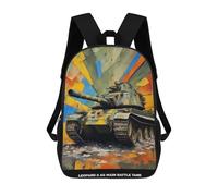 sinyumoney Leopard 2 A6 Zaino Scolastico Stampato in 3D Zaino Scolastico Per Bambini Zaini Scolastici Zaini Da Viaggio Borsa Casual Alla Moda Per Bambini Studenti Scolastici 17inch