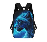 sinyumoney Leopard Blue Effect Zaino Scolastico Stampato in 3D, Borse Scolastiche Per Ragazzi E Ragazze, Zaino Per Laptop Per Bambini/studenti/adulti 17inch