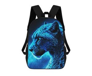 sinyumoney Leopard Blue Effect Zaino Scolastico Stampato in 3D, Borse Scolastiche Per Ragazzi E Ragazze, Zaino Per Laptop Per Bambini/studenti/adulti 17inch