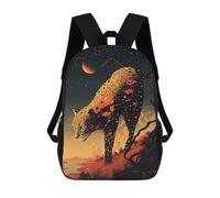 sinyumoney Leopard Cheetah Jaguars Zaino Scolastico Per Bambini, Borsa Scolastica Stampata in 3D Per Ragazzi, Studenti Delle Scuole Elementari E Medie 17inch