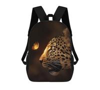 sinyumoney Leopard Glowing Butterfly Zaini, Zaino Per Bambini, Borsa Scolastica Per Studenti, Zaini Da Viaggio Stampati in 3D, Zaino Accessorio Moda, Zaini Impermeabili Per Bambini 17inch