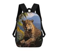 sinyumoney Leopard Portrait Zaino Scolastico Per Bambini, Zaino Casual Da Viaggio Per Ragazzi E Ragazze, Zaino Da Giorno Di Grande Capacità 17inch