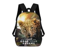 sinyumoney Leopard Power Motivation Zaini Scuola Per Ragazzi E Ragazze, Zaini Casual Per Lo Sport, Zaini Di Grande Capacità Per La Scuola Primaria, Leopard Dreams Motivazione, 17"