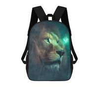 sinyumoney Lion And Butterfly 2 Zaino Scolastico Per Bambini, Stampato in 3D, Borsa Scolastica Alla Moda, Borsa Scolastica Casual Per Ragazzi, Studenti Delle Scuole Elementari E Medie 17inch