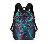 sinyumoney Lion Astronaut in Space -6 Zaini Stampati 3D Per Bambini, Borse Da Scuola Alla Moda Per Ragazzi, Studenti Della Scuola E Del Collegio, Stile-17, 17"