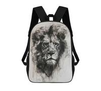 sinyumoney Lion in Charcoal Sketch Zaino Per La Scuola Stampato in 3D Borsa Scolastica Per Ragazzi E Ragazze Zaino Per Bambini Zaino Da Viaggio 17inch