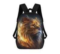 sinyumoney Lion Line Art Zaini Stampati in 3D, Borsa Scolastica Casual Per Bambini, Borsa Scolastica Alla Moda Per Ragazzi, Studenti Delle Scuole Medie 17inch