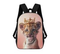 sinyumoney Little Monkey King Zaini Per Bambini, Borsa Scuola Stampato 3D, Zaino Per Bambini, Borsa Da Viaggio, Zaino Ragazzo Ragazza, Borsa Scuola Per Bambini, Tiger Cub King, 17"