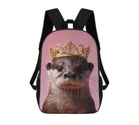 sinyumoney Little Monkey King Zaini Per Bambini, Borsa Scuola Stampato 3D, Zaino Per Bambini, Borsa Da Viaggio, Zaino Ragazzo Ragazza, Borsa Scuola Per Bambini, Otter King, 17"