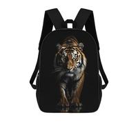 sinyumoney Little Monkey King Zaini Per Bambini, Borsa Scuola Stampato 3D, Zaino Per Bambini, Borsa Da Viaggio, Zaino Ragazzo Ragazza, Borsa Scuola Per Bambini, Dark Gold Tiger Animal, 17"