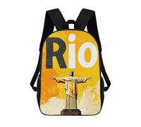 sinyumoney London Pride 01 Zaino Scuola Bambini Stampato 3D Per Bambini, Zaini Da Viaggio Ad Alta Capacità, Borse Per Libri, Zaino Scuola Bambini, Rio de Janeiro Christ The Redeemer, 17"