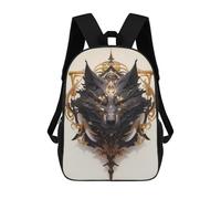 sinyumoney Lord Black Wolf Head Zaino Scolastico Zaino Per Bambini Borsa Scolastica Di Grande Capacità Zaino Per Bambini Per La Scuola Zaino 3D Borsa Per Libri Regali Per Bambini 17inch