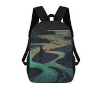 sinyumoney Lust Zaini Scuolari Per Bambini, Borsa Scuola Stampato 3D Per Ragazzi Studenti Della Scuola E Del College, Silhouette By The Sea, 17"