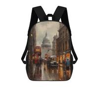 sinyumoney Madrid Majesty - Zaino per bambini, stampa 3D, borsa da scuola per ragazzi e ragazze, zaino alla moda e casual, La Majesty Of London, 17"