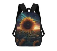 sinyumoney Magic Colorful Neon Tree Zaino scolastico per bambini, 43 cm (17 pollici), Stampa 3D, Per ragazzi, Studenti delle elementari e del college, Sunflower Night Milky Way, 17"