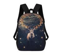 sinyumoney Magic Forest Deer Zaini Per Bambini Zaino Scolastico Borsa Scolastica Stampata in 3D Borsa Scolastica Per Ragazzi Studenti Delle Scuole Elementari E Medie 17inch