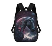 sinyumoney Magical Celestial Horse Zaino Scolastico Per Bambini, Stampato in 3D, Borsa Scolastica Alla Moda, Borsa Scolastica Casual Per Ragazzi, Studenti Delle Scuole Elementari E Medie 17inch