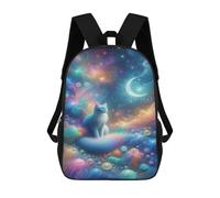 sinyumoney Magical Cosmic Cat Artwork Zaino Scolastico Impermeabile Da Viaggio, Borsa Per Computer Per Ragazze Adolescenti, Ragazzi, Donne E Uomini 17inch