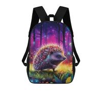 sinyumoney Magical Forest Hedgehog Zaino Per Bambini, Borsa Scolastica Di Grande Capacità, Zaino Per Studenti, Zaino Per Ragazzi, Ragazze, Adulti, Adolescenti 17inch
