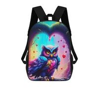 sinyumoney Magical Forest Owl -2 Zaini Stampati in 3D Per Bambini, Zaini Scolastici, Zaini Casual Da Esterno, Zaini Casual Alla Moda Per Bambini, Borse Da Viaggio Carine 17inch