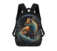 sinyumoney Magical Fox Bubble -1 Zaino, Borsa Scolastica Stampata in 3D, Borsa Per Il Pranzo Scolastico, Zaino Da Viaggio, Zaino Per Amici, Zaino Scolastico Per Ragazze E Ragazzi 17inch