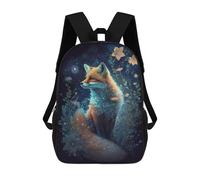 sinyumoney Magical Fox with Flowers Zaino Per Bambini Borsa Scolastica Per Ragazzi Cartone Animato Stampa 3D Borsa Scolastica Per Studenti Zaino Per Laptop Per Ragazzi E Ragazze 17inch