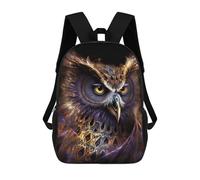 sinyumoney Magical Glowing Owl Artwork -1 Zaini Casual Per Bambini, Borse Scolastiche Per Ragazzi E Ragazze, Zaini Per Libri, Zaini 17inch