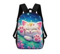 sinyumoney Magical Kitten Dreamscape Zaino Scolastico Stampato in 3D Zaino Scolastico Per Bambini Zaini Scolastici Zaini Da Viaggio Borsa Casual Alla Moda Per Bambini Studenti Scolastici 17inch