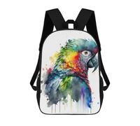 sinyumoney Magical Mushroom Meditation Zaino per la scuola per adolescenti, stampa 3D, regolabile, alla moda, con scomparti per bambini, ragazzi, ragazze, studenti e ragazzi, Colorful Parrot