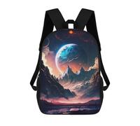 sinyumoney Magical Mushroom Meditation Zaino per la scuola per adolescenti, stampa 3D, regolabile, alla moda, con scomparti per bambini, ragazzi, ragazze, studenti e ragazzi, Mystical Alien Landscape
